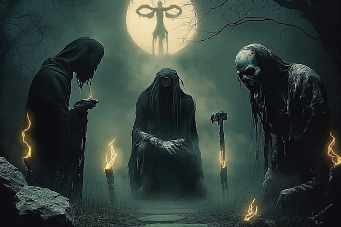 create dark horror fantasy character art