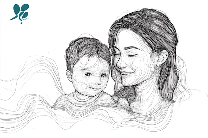 make scribble art, abstract line portrait