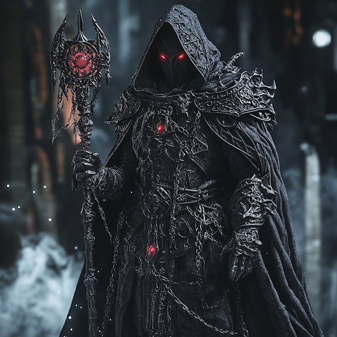 create concept art illustrations for horror and fantasy scene