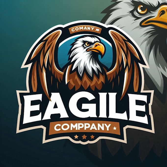 do awesome eagle mascot logo design with unlimited review