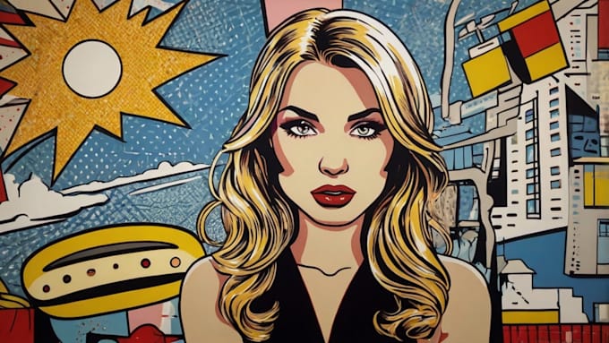 draw pop art or roy lichtenstein style
