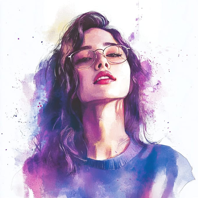 draw portrait illustration watercolor