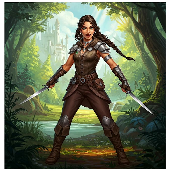 create a full body amazing dnd character