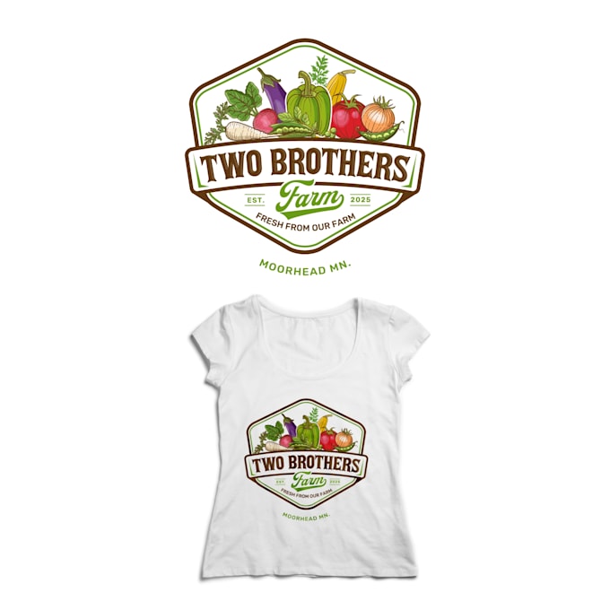 make creative vegetable gardening agriculture farm logo