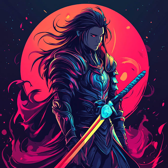 create logo designer anime, fantasy