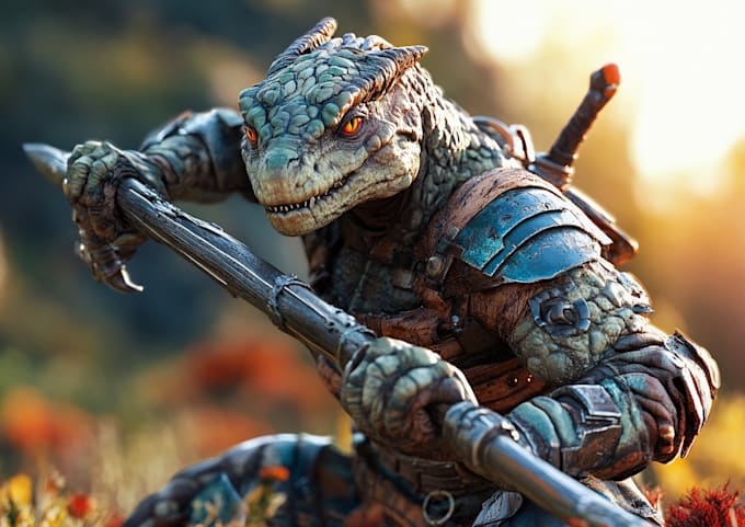 create fantasy dnd character, concept art, and dnd party