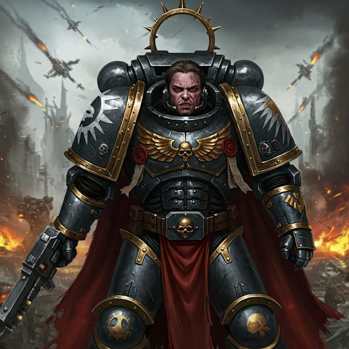 do your favorite space marine warhammer 40k character art