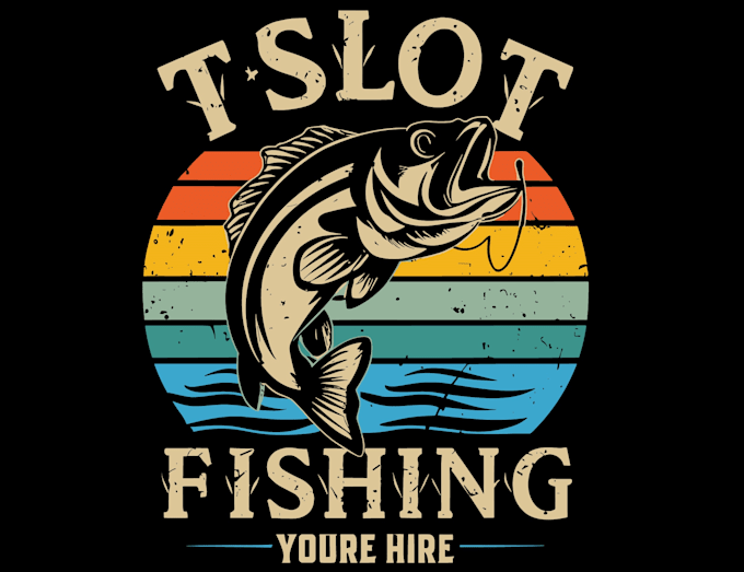 make a vintage fishing logo