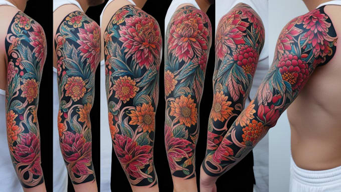 create a tattoo design of tattoo sleeve