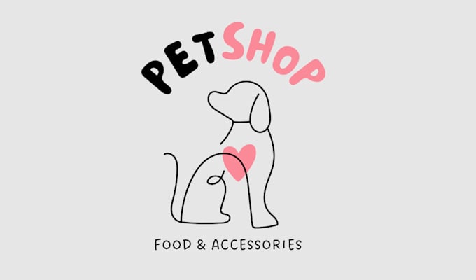 draw dog training, bulldog or pitbull logo