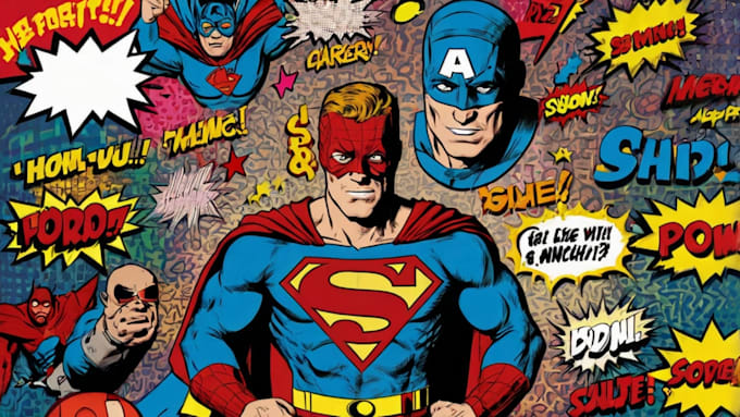 draw comic superhero pop art portraits