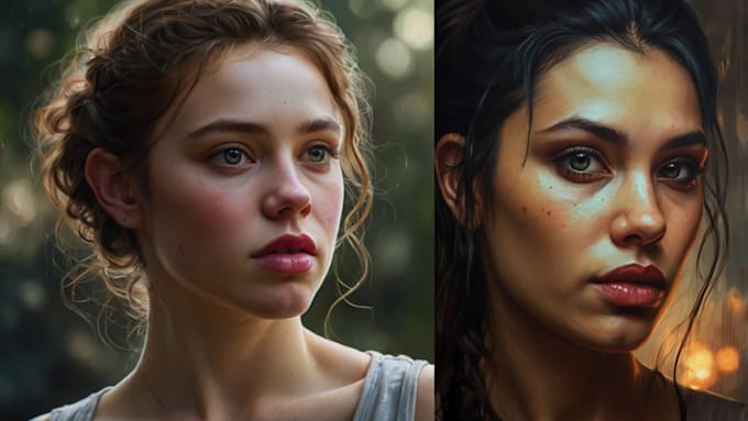 paint a realistic or fantasy portrait