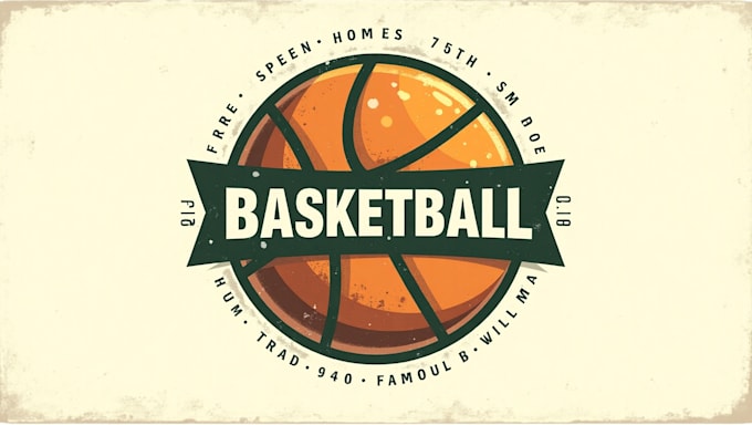 create awesome basketball logo with my own creative thinking