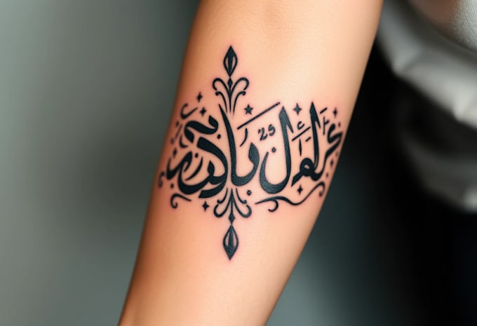 custom arabic persian calligraphy tattoo
