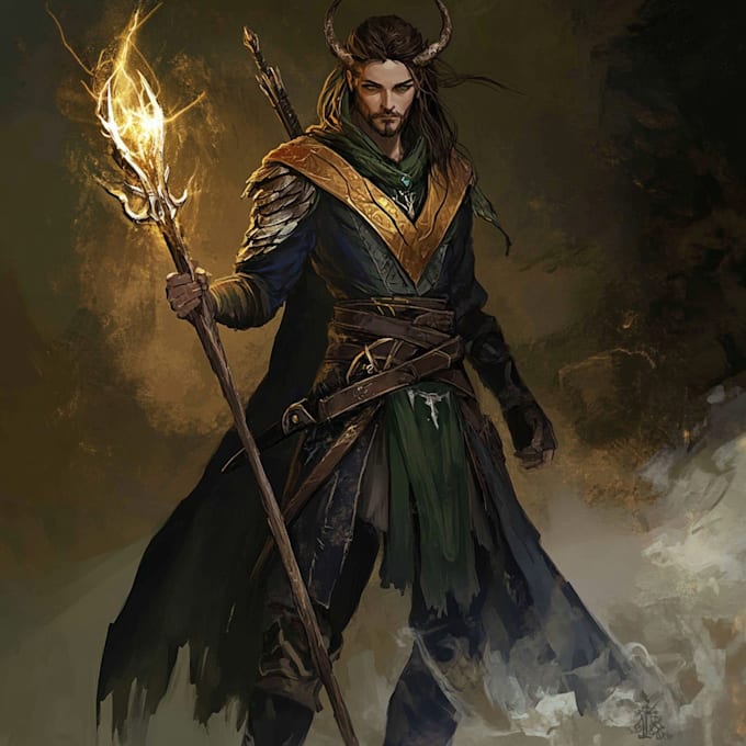 draw dnd character art illustration