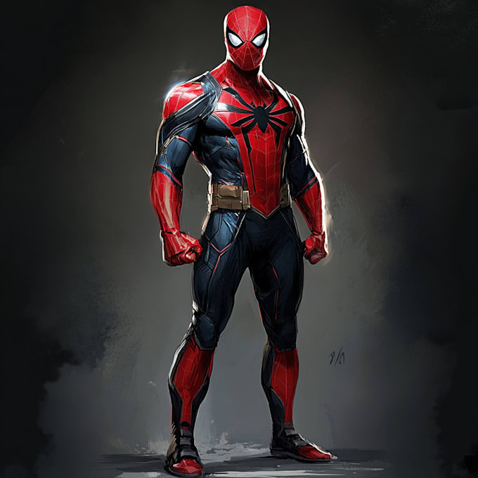 draw an awesome superhero cartoon character