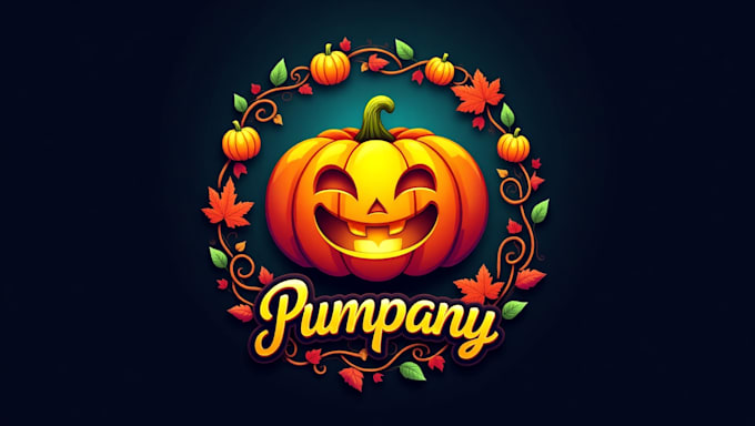 do make colorful halloween logo mascot smiling pumpkin mascot design