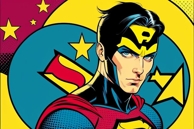 draw comic superhero pop art portrait