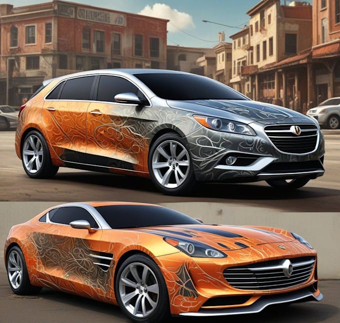 attractive car wrap design and vehicle wrap design