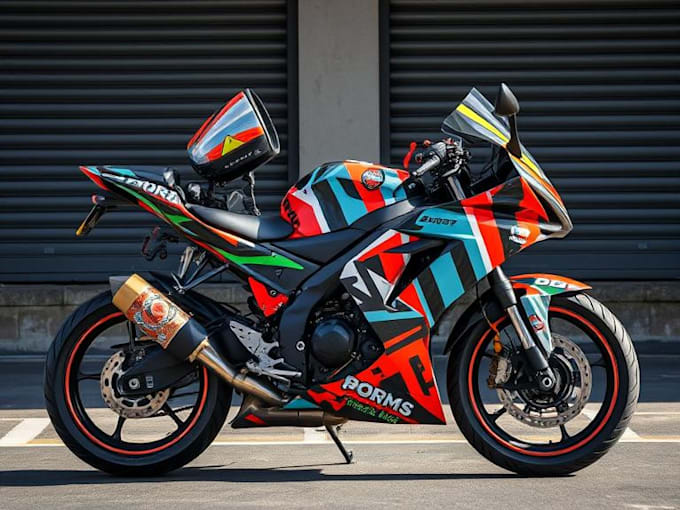 do professional motorcycle wrap, street bike wrap design