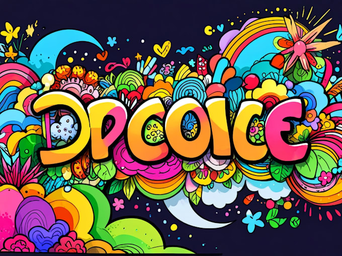 create colorful doodle art illustration