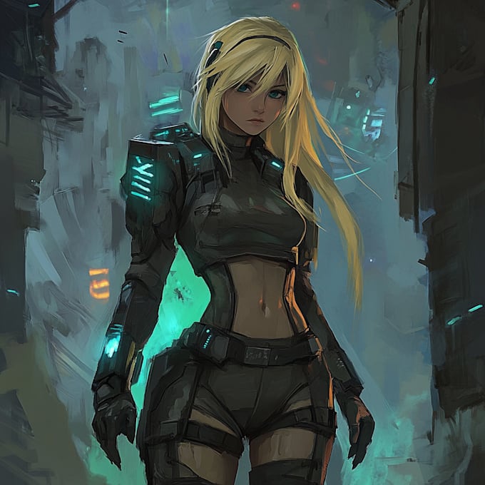 create fantasy, sci fi, character with hyperrealistic style