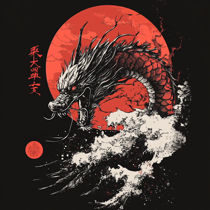create japanese illustration for your tshirt design
