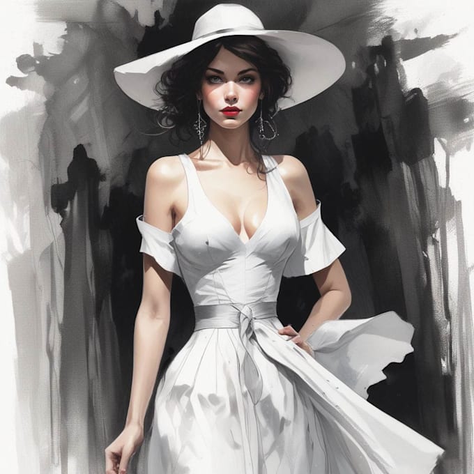 draw a fashion illustration or sketch