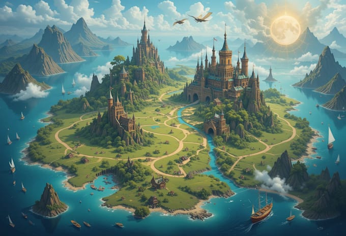 create your vector map illustration  arts