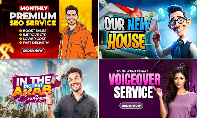 design high CTR clickbait youtube thumbnails