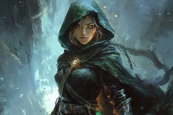 create your dnd character digital art illustration with ai