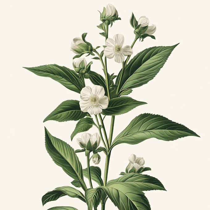 make a beautiful botanical or floral illustration