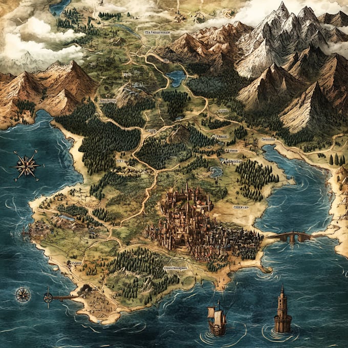 do custom fantasy map for you