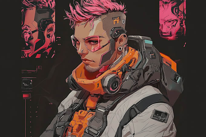 Design fantasy and cyberpunk character by Zaviarnett | Fiverr