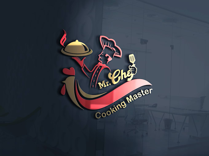 create 3d BBQ fast food restaurant logo design