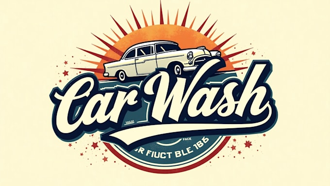 create unique carwash logo with express delivery