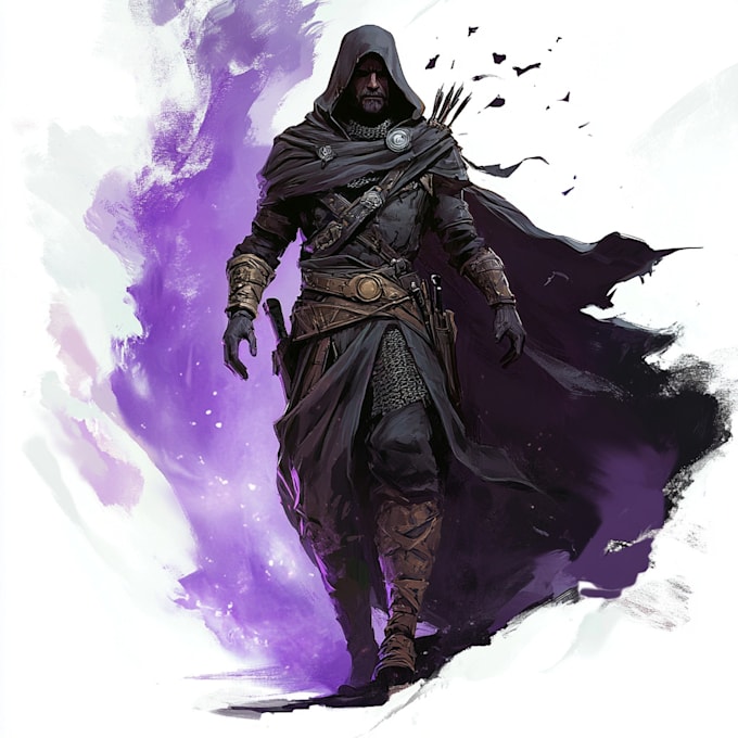 create a dnd art and d and d character for you