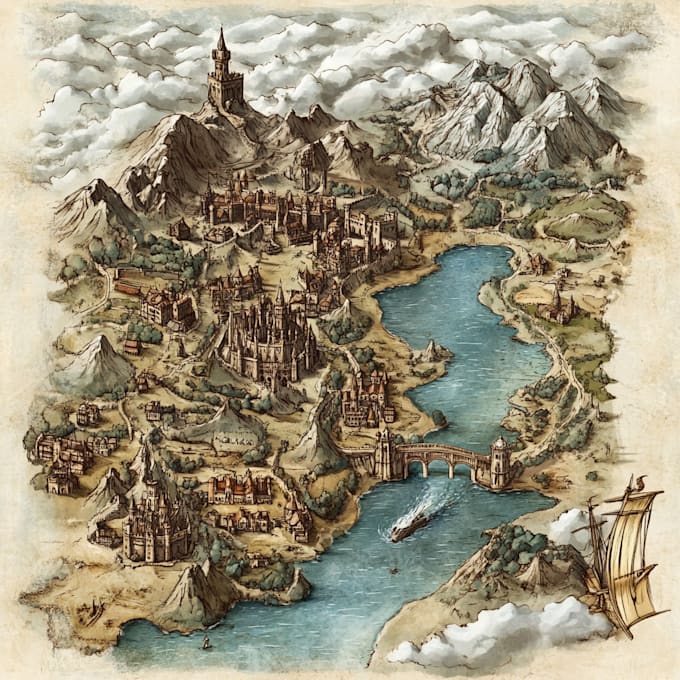 design map of your fantasy world dnd and ttrpgs