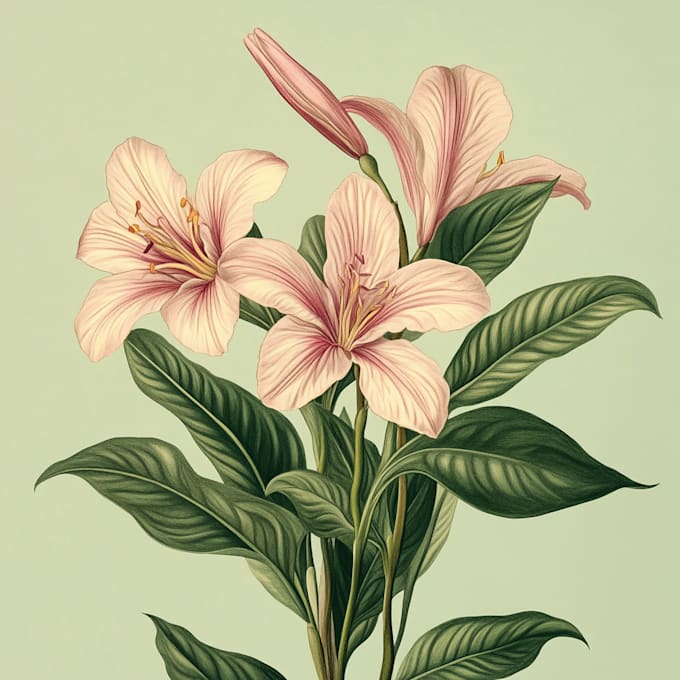 make a beautiful botanical or floral illustration
