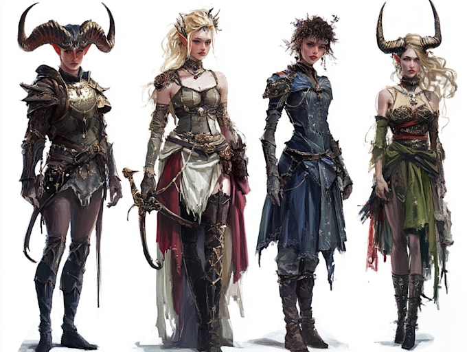 draw high quality character illustration