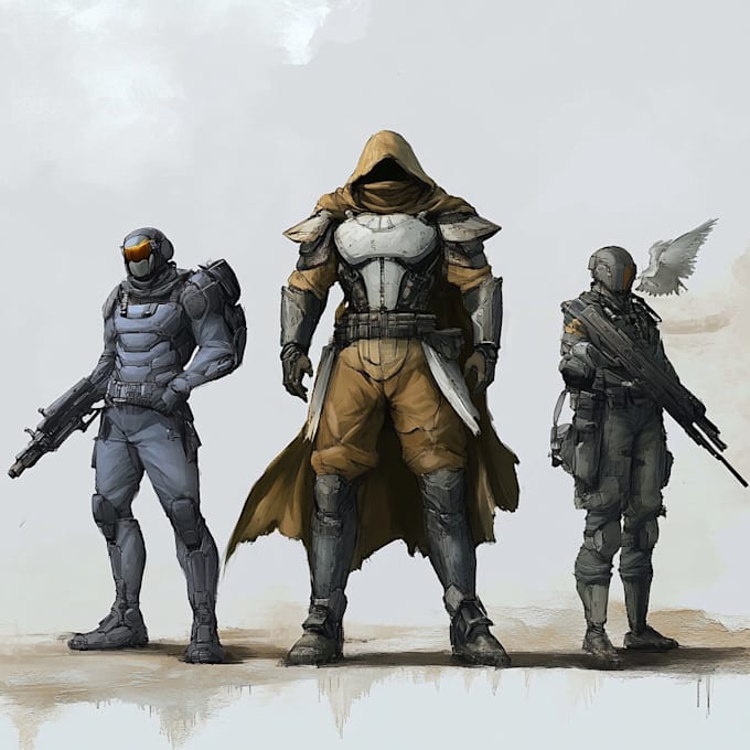 do sci fi character illustration or sci fi character art