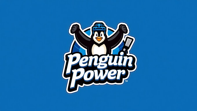 do penguin hockey team mascot logo design