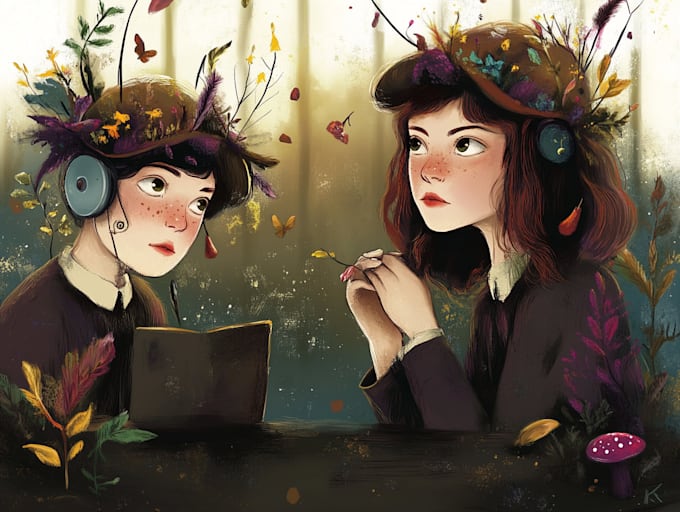 create a beautiful digital illustration