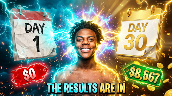 design catchy youtube thumbnail pack and enhance it with ai