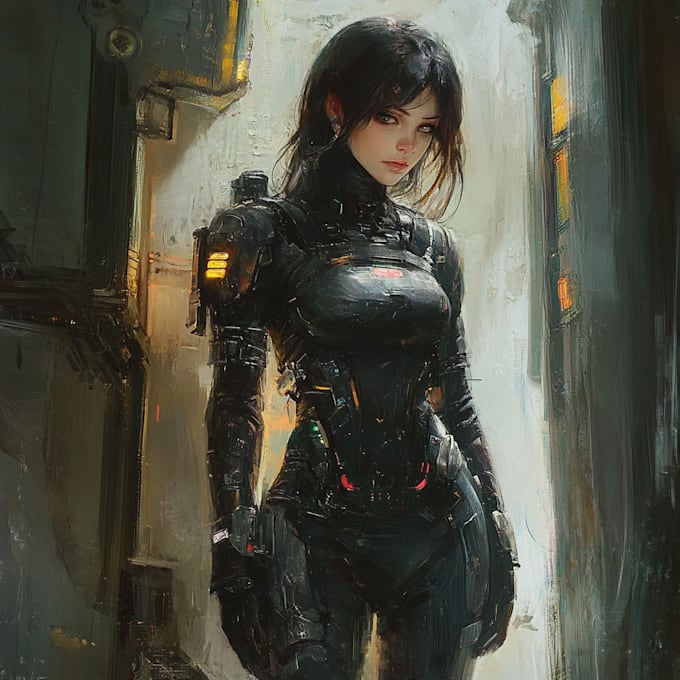 design stunning sci fi, cyberpunk, fantasy characters or concept art