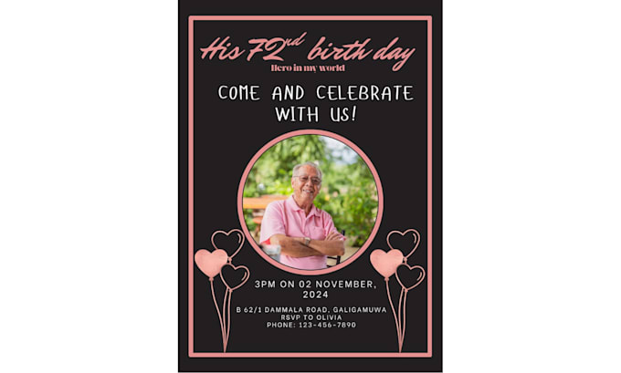 create editable birthday invitation using canva