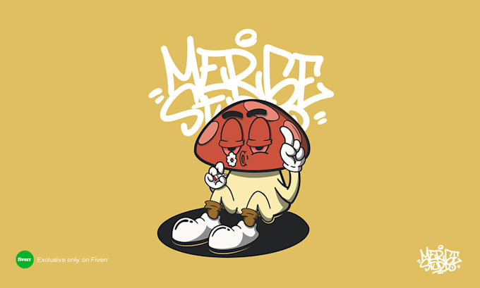 create graffiti style cartoon mascot characters