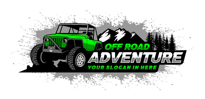 create beautiful excellent offroad, dirt ride, mountain logo