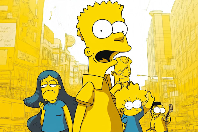 draw you as a yellow cartoon simpsons style