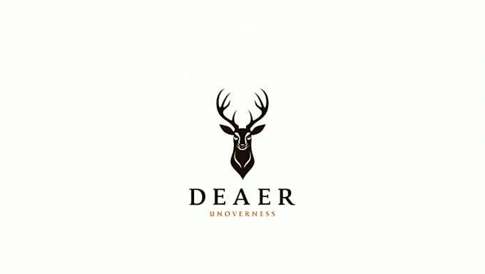 do minimalist deer head mascot logo design